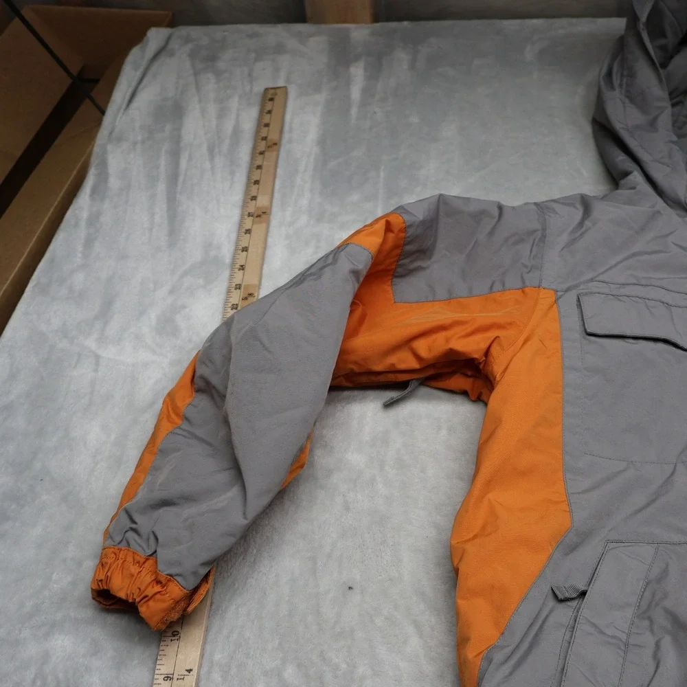 Burton Jacket Boys Large Grey DryRide Insulated Hooded‎ Full Zip Ski Wind Rain